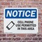 Signmission Cell Phone Use Permitted In This Area, 10 in W x Rectangle, Plastic OS-2PACK-NS-P-710-L-15321 - alternate 2